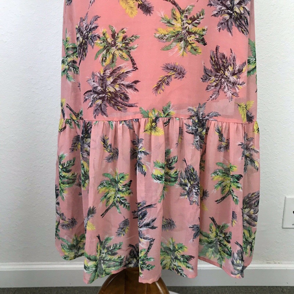 Line + Dot Ruffled Riza Palm Tree Midi Tank Dress - Picture 7 of 12